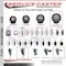 Service Caster 5'' Maroon Poly Wheel Swivel 7/16'' Stem Caster with Total Lock Brake SCC-GRTTL20S514-PPUB-MRN-716138 - alternate 3